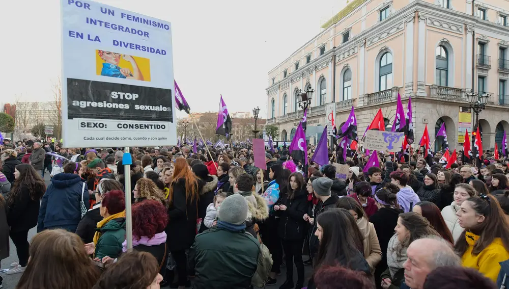 Manifestación por las calles de Burgos