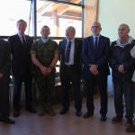 Autoridades presentes en el aniversario de la fundación del Regimiento, con la presecia de José Luis Sumillera Calvo y el coronel Juan José Soto, entre otros