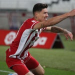 Darwin Núñez celebra un gol con el Almería.