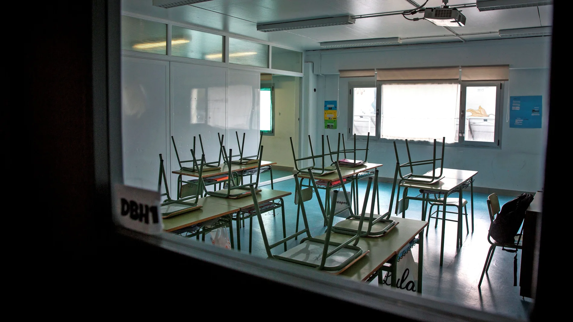Imagen del interior de un aula vacía
