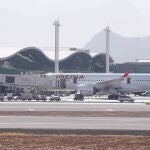Un avión de Iberia en un aeropuerto de Chile