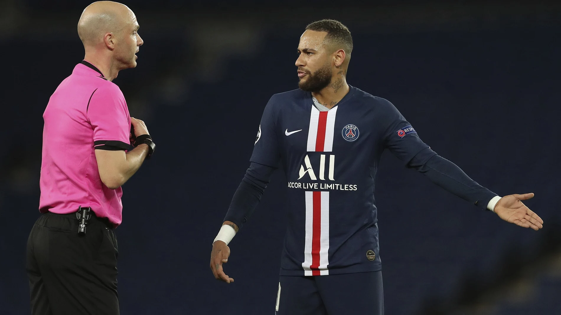 Neymar, durante el último partid del PSG