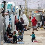 Refugiados sirios en el campo de Al Faydah, en el valle de la Bekaa