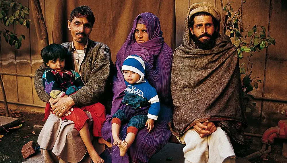 Esta es la familia de la niña afgana