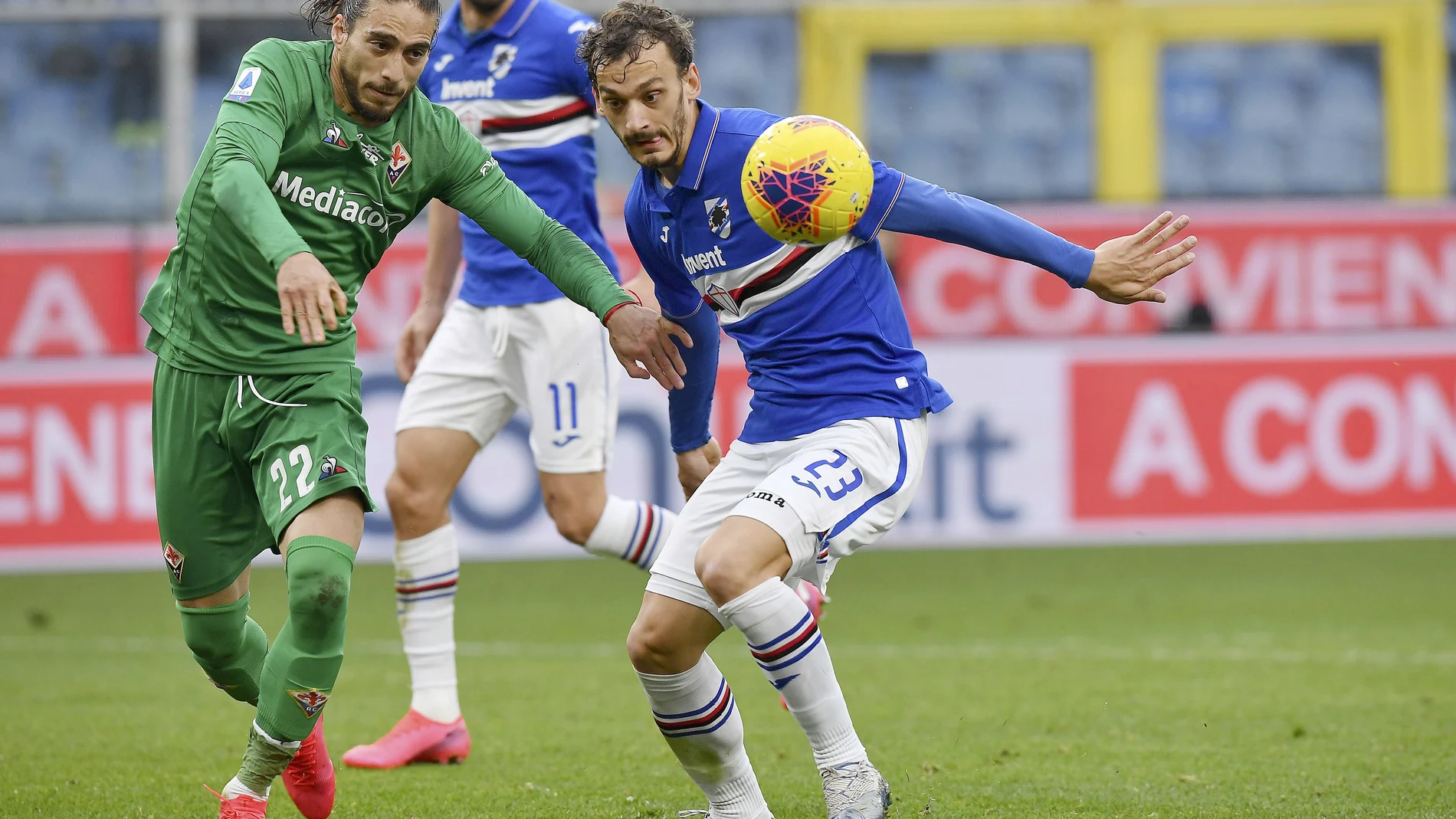 Gabbiadini fue el primer jugador de la Sampdoria en dar positivo