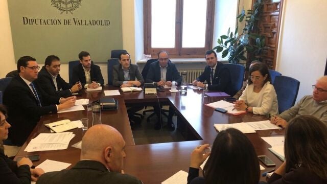 Mesa de Seguimiento del Coronavirus en la Diputación de Valladolid.DIPUT. VALLDOLID.12/03/2020