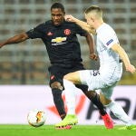 Ighalo, en el partido contra el LASK Linz
