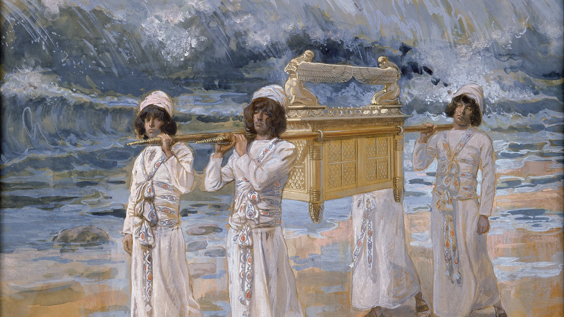 «El Arca pasa sobre el Jordán» (1904), lienzo de James Tissot