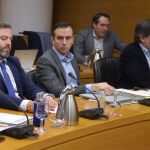 El diputado Miguel Pascual, de Vox, tercero por la derecha