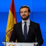 El líder del PP, Pablo Casado