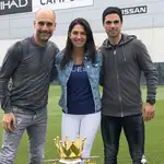 Guardiola, Lorena Bernal y Mikel Arteta.