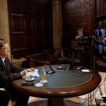 El president Ximo Puig durante la videoconferencia del presidente del Gobierno con los presidente autonómicos
