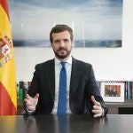 Fotografía facilitada por el PP del presidente del partido, Pablo Casado, en una imagen de archivo / Efe