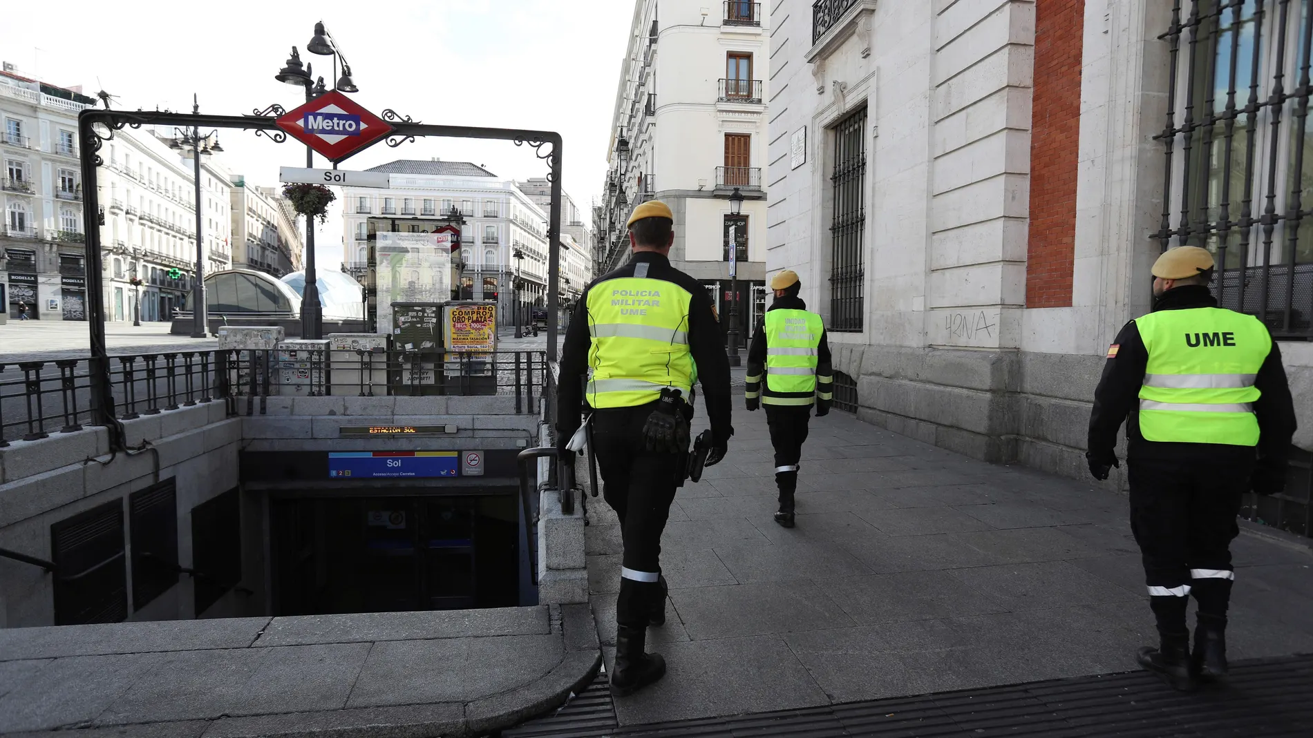 Madrid amanece vacío en el primer día laborable tras declararse el estado de alarma