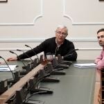 El alcalde de València, Joan Ribó, y los vicealcaldes de la ciudad, Sergi Campillo y Sadra Gómez