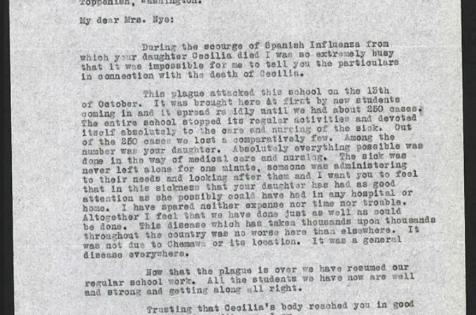 Las cartas desesperadas de las enfermeras durante la gripe española, en 1918