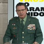 El director del operativo de la Guardia Civil, Laurentino Ceña, durante la rueda de prensa EFE/Moncloa