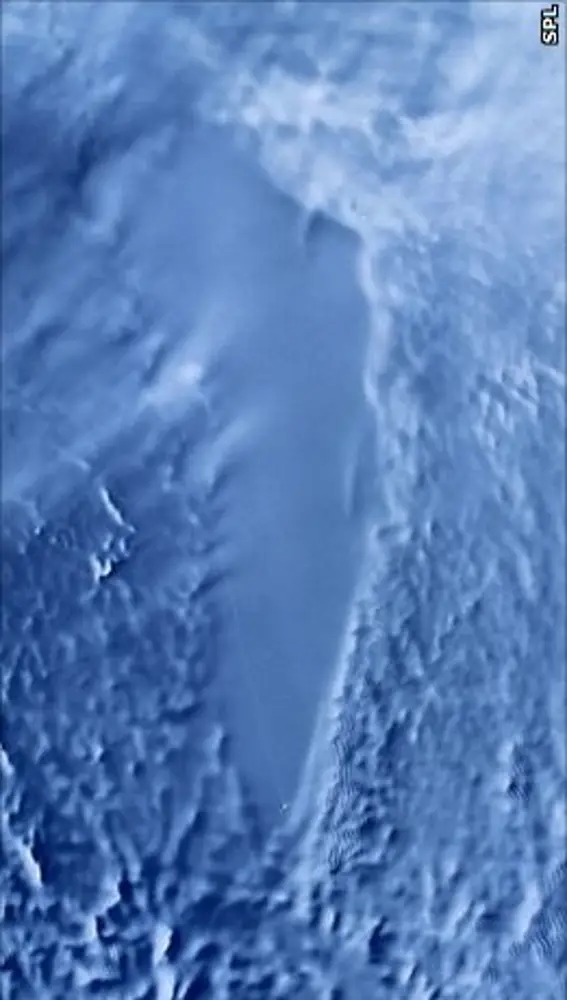 Imagen del lago Vostok por RADARSAT (Antártida)