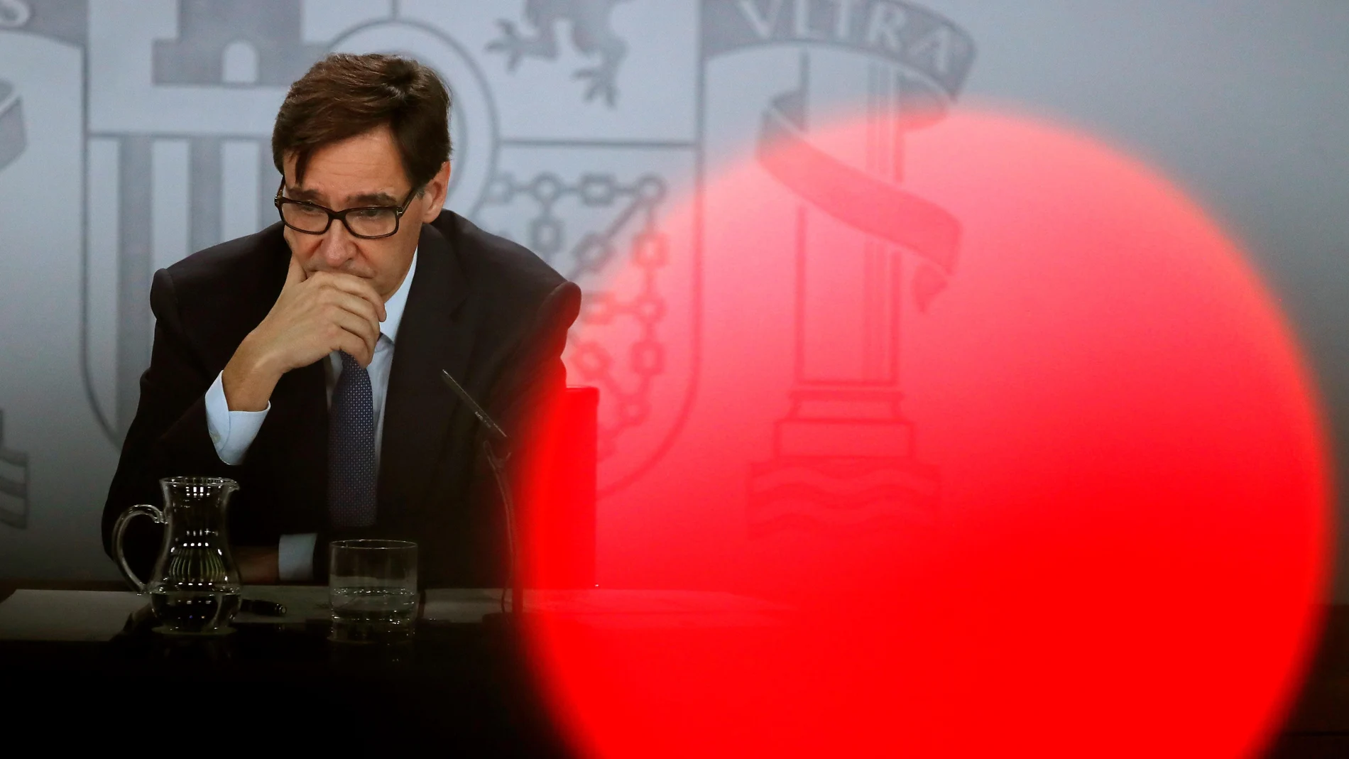 El ministro de Sanidad, Salvador Illa, durante la rueda de prensa posterior al Consejo de Ministros