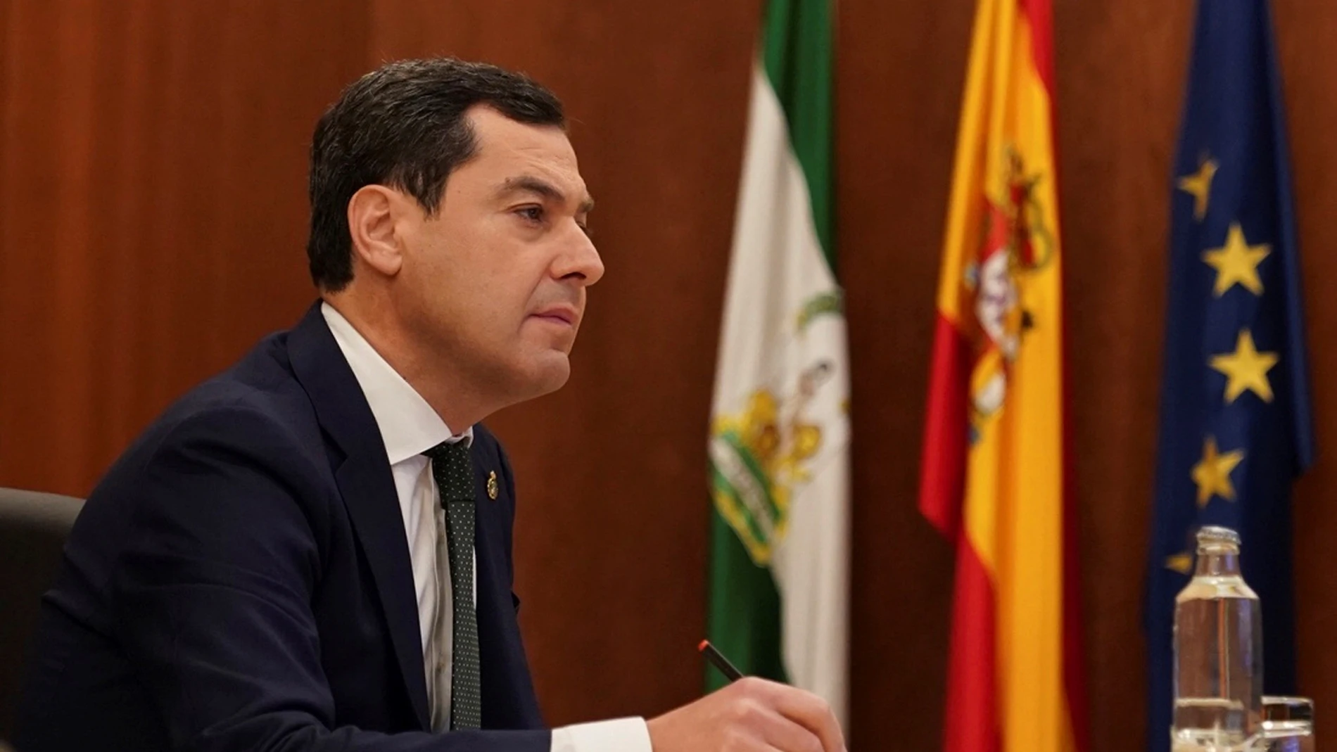 Presidente andaluz participa en videoconferencia de presidentes autonómicos con el presidente del Gobierno