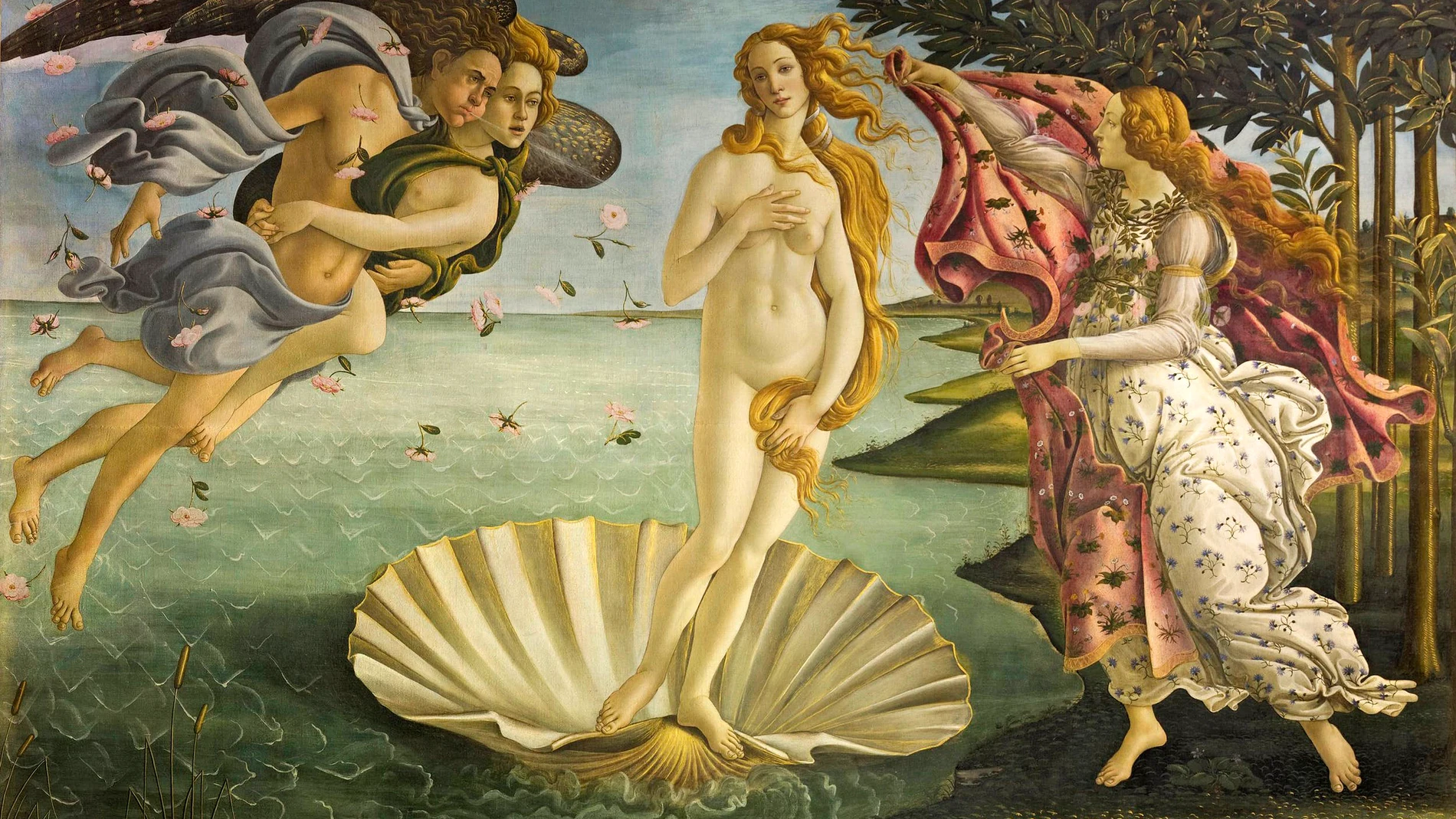 El nacimiento de Venus, por Sandro Botticelli.