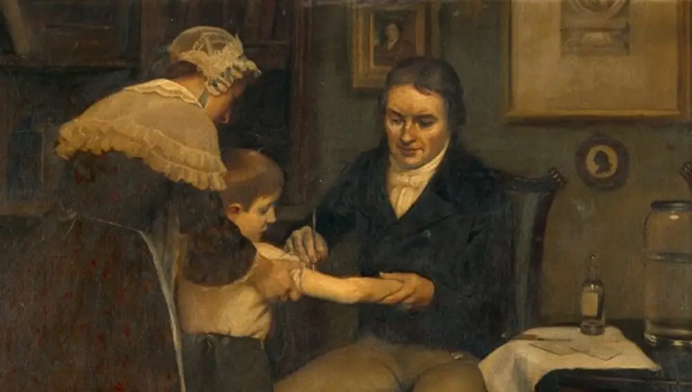 Edward Jenner vacuna por primera vez a un niño contra la viruela