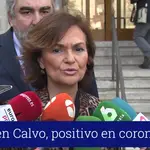 Carmen Calvo, positivo en coronavirus
