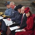 La Familia Real británica en el último Servicio de la Commonwealth en la Abadía de Westminster