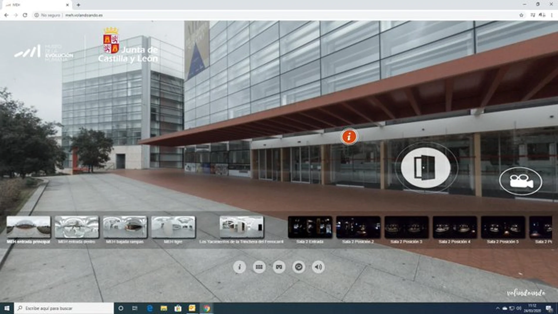 Imagen de la visita virtual que permite adentrarnos en el Museo de la Evolución Humana de Burgos