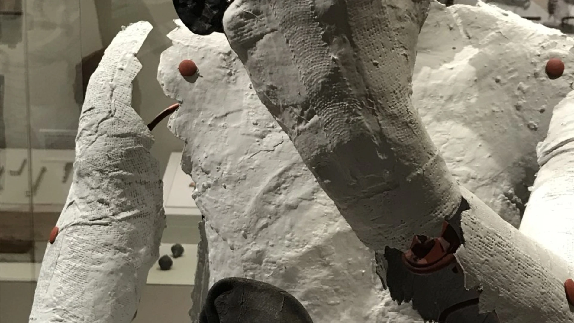 Restos de los guantes de boxeo de Vindolanda. Son los más antiguos que se conservan del imperio romano y uno de los escasos ejemplos que quedan de estos accesorios en la antigüedad