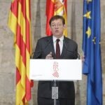 Comparecencia de Ximo Puig en el Palau de la Generalitat