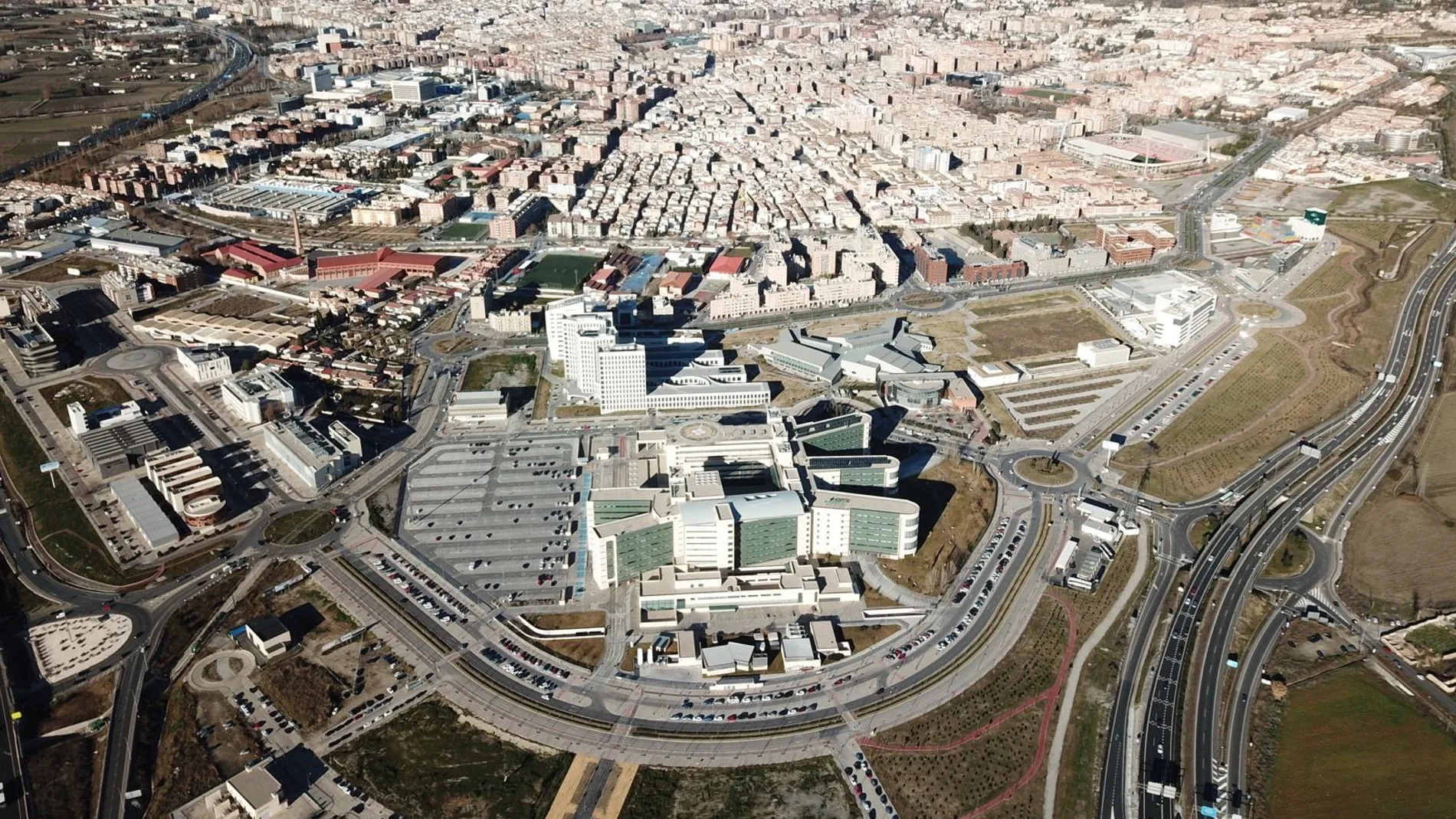 Vista aérea del Parque Tecnológico de Ciencias de la Salud (PTS), en Granada