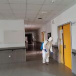 Militares desinfectan la residencia de personas con discapacidad de Churra