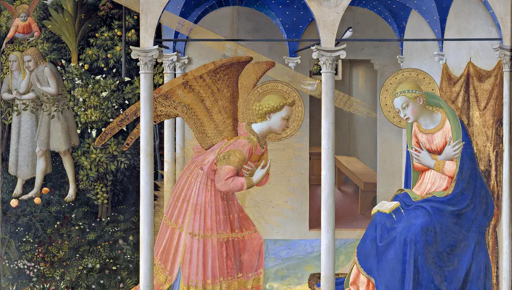 &quot;Anunciación&quot;, de Fra Angelico, fechada hacia 1425-1426 (Museo del Prado)
