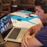 Carlos Mazón, en una reunión telemática.