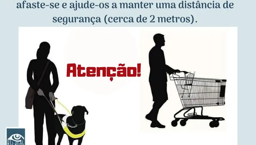 Cartel que ha difundido la Escola de Cães-guia para Cegos de Portugal
