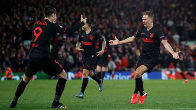 La victoria del Atlético en Liverpool fue el último partido disputado de la Liga de Campeones