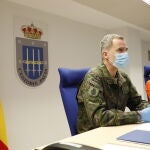 Felipe VI durante su visita al Mando de Operaciones
