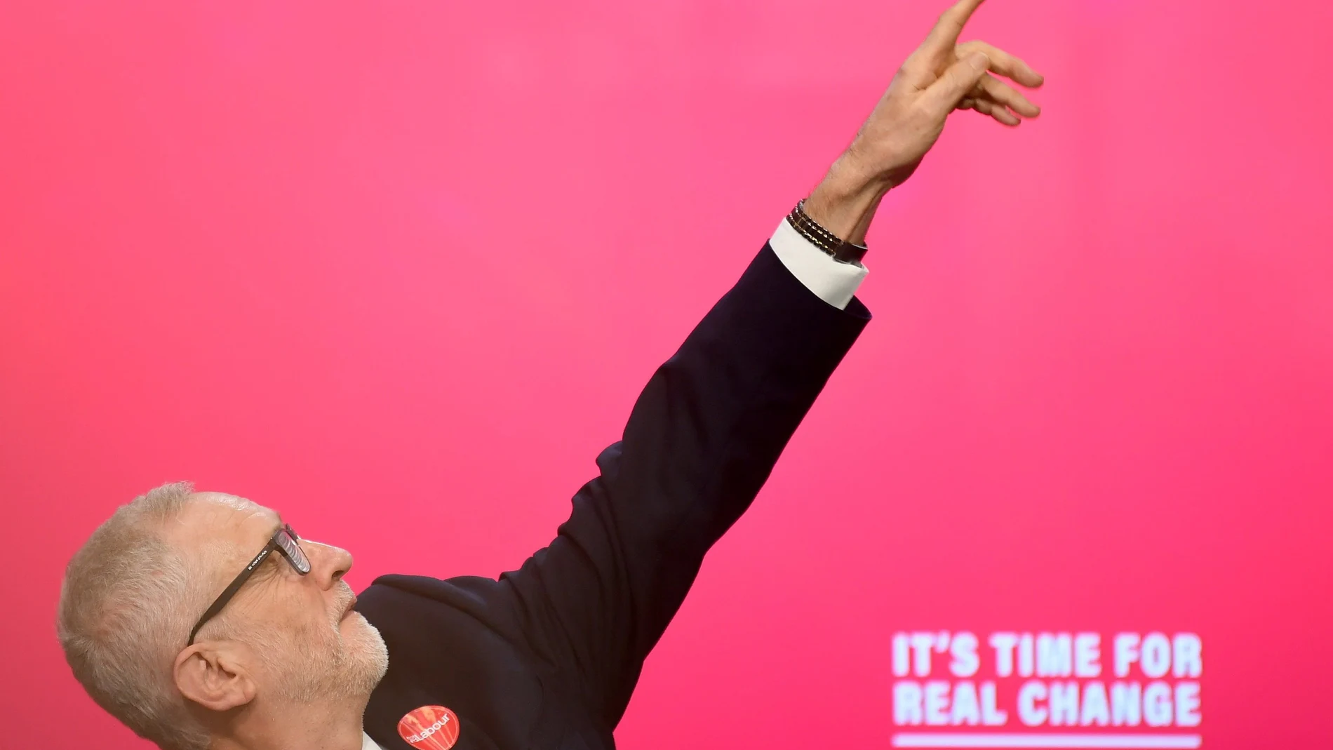 El líder laborista británico, Jeremy Corbyn, durante la presentación de su programa electoral en Birmingham el pasado otoño/EFE