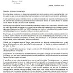 La carta de Luis Ramón Núñez Rivas a los alumnos