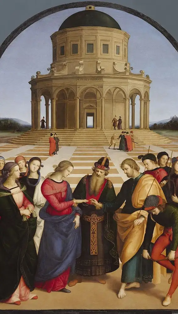 &quot;Los desposorios de la Virgen&quot;, un cuadro donde queda patente la huella inicial de Perugino en Rafael