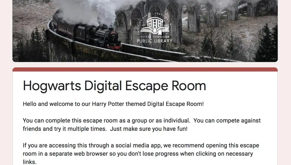 Así comienza 'Howarts Digital Escape Room'