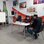 Punto de donación de sangre ubicado en las instalaciones de Heineken España en Sevilla