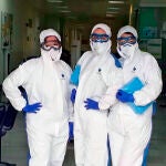 Un grupo de trabajadores de limpieza hospitalaria de Madrid