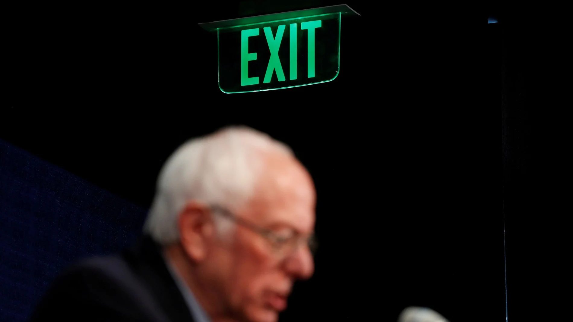 El candidato Bernie Sanders durante un acto de campaña en Vermont