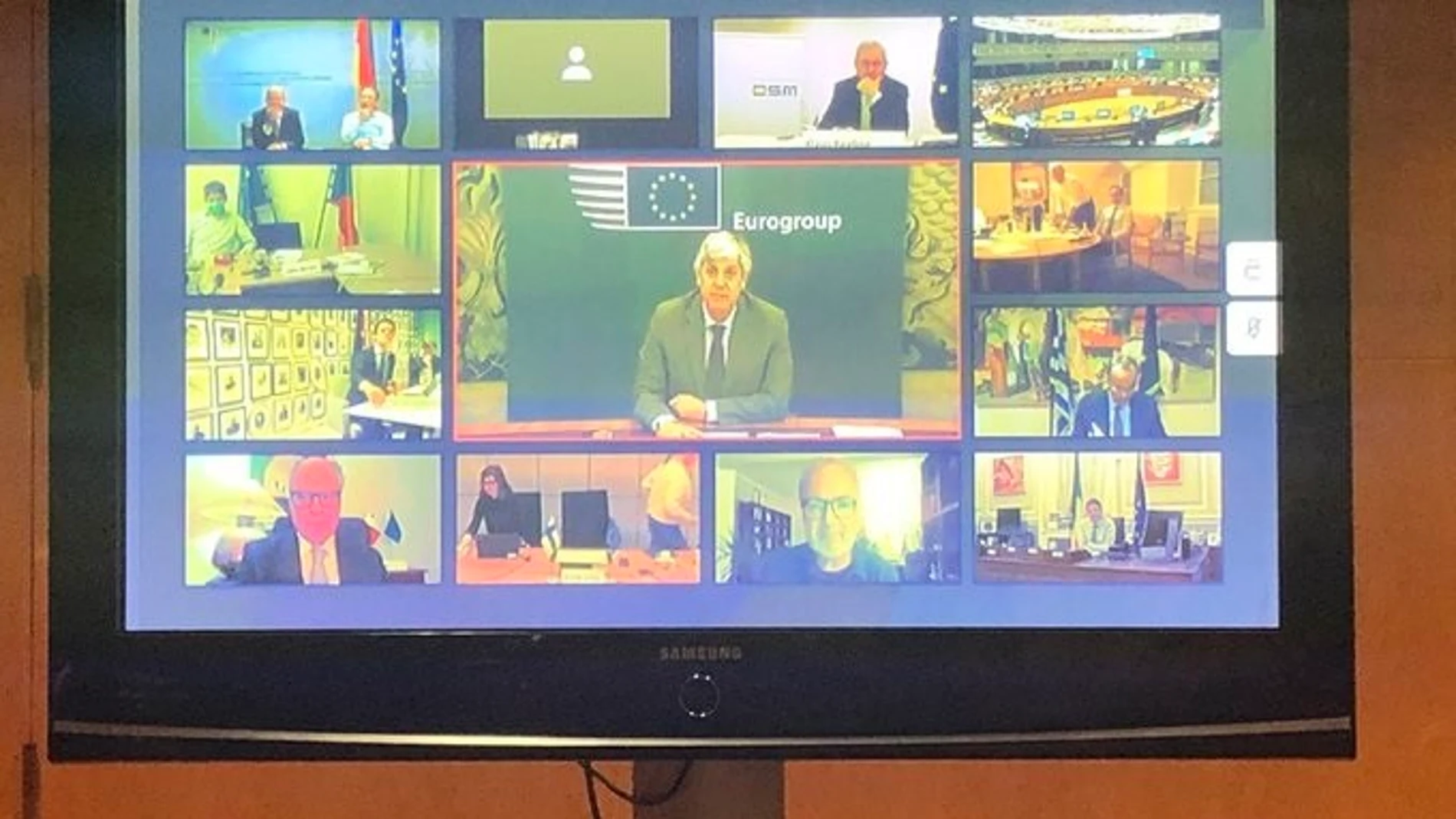 Reunión del Eurogrupo por videoconferencia