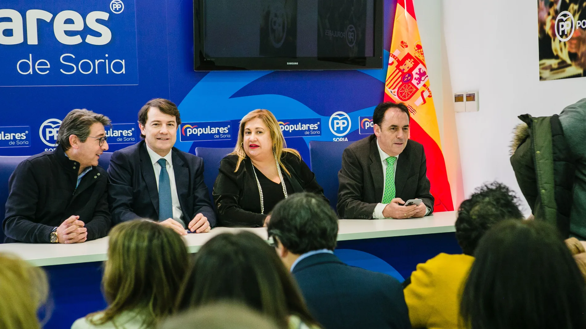 Yolanda de Gregorio junto a Fernández Mañueco en una visita a Soria
