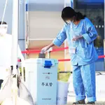 Una paciente vota por correo para las próximas elecciones generales en Corea del Sur en un centro para enfermos de Covid-19 en Yongin/EFE