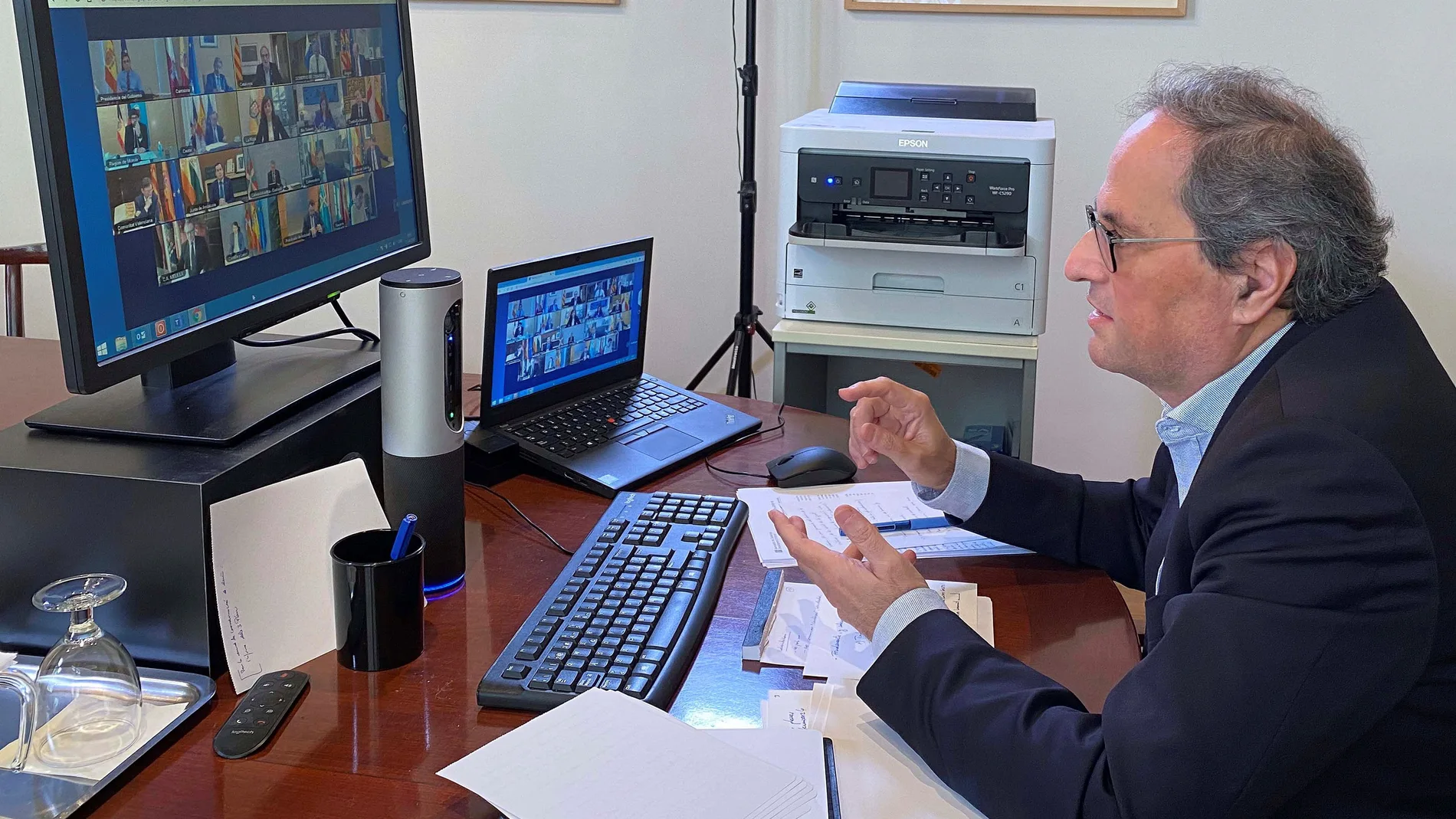 Videoconferencia de Pedro Sánchez con presidentes autonómicos