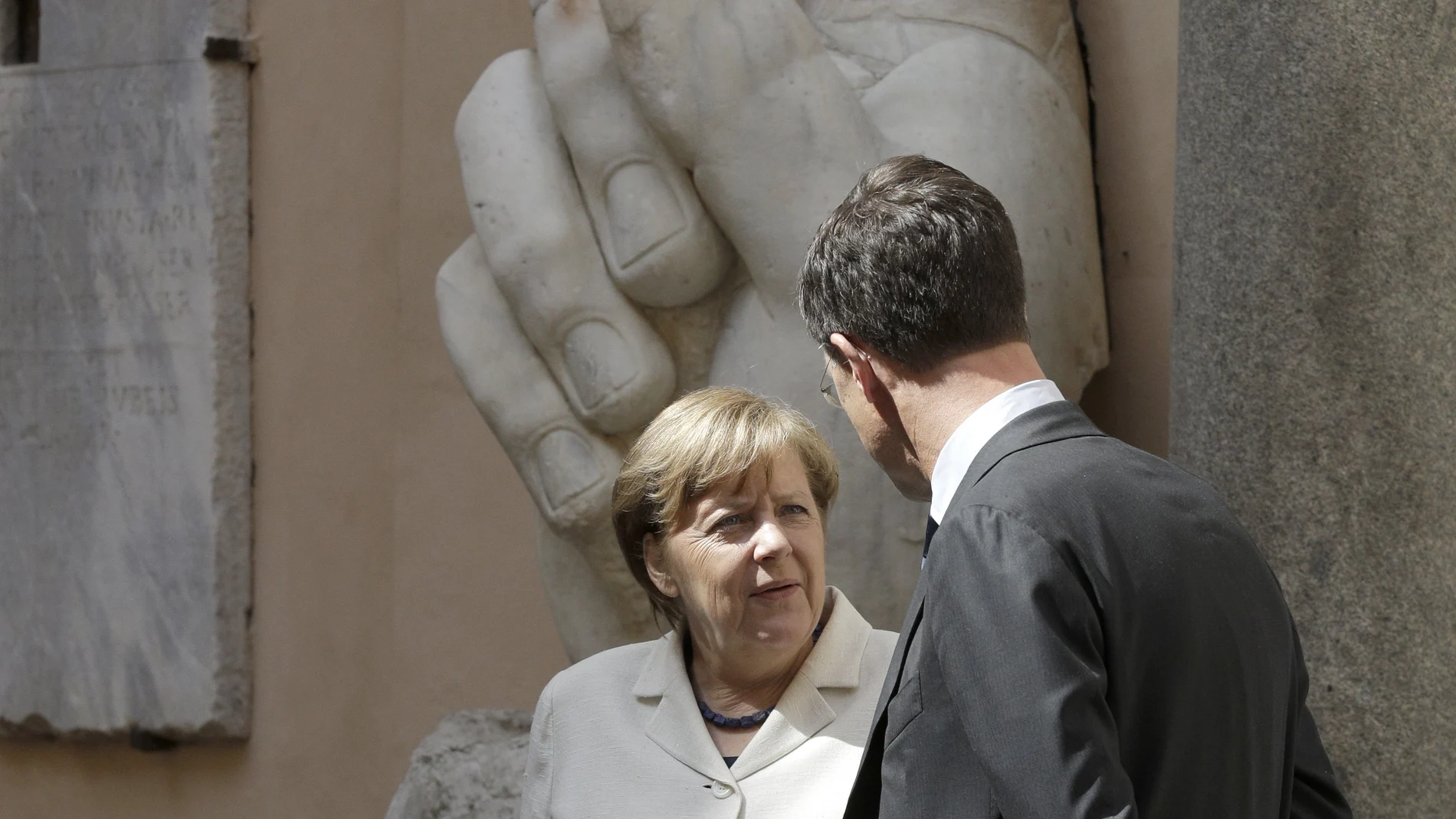 Angela Merkel y Mark Rutte, líderes de Alemania y Holanda